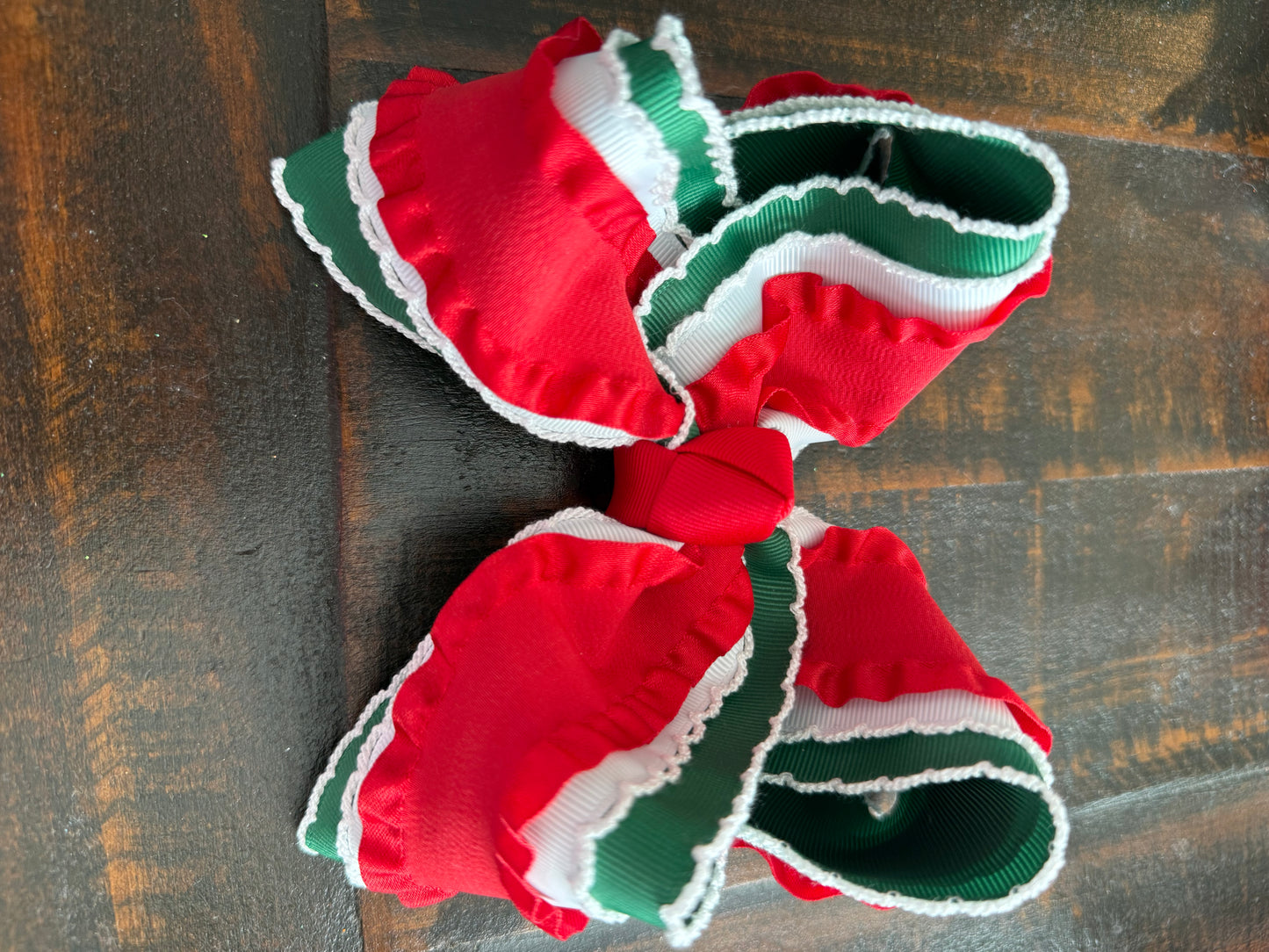 Green & Red Ruffle 5in