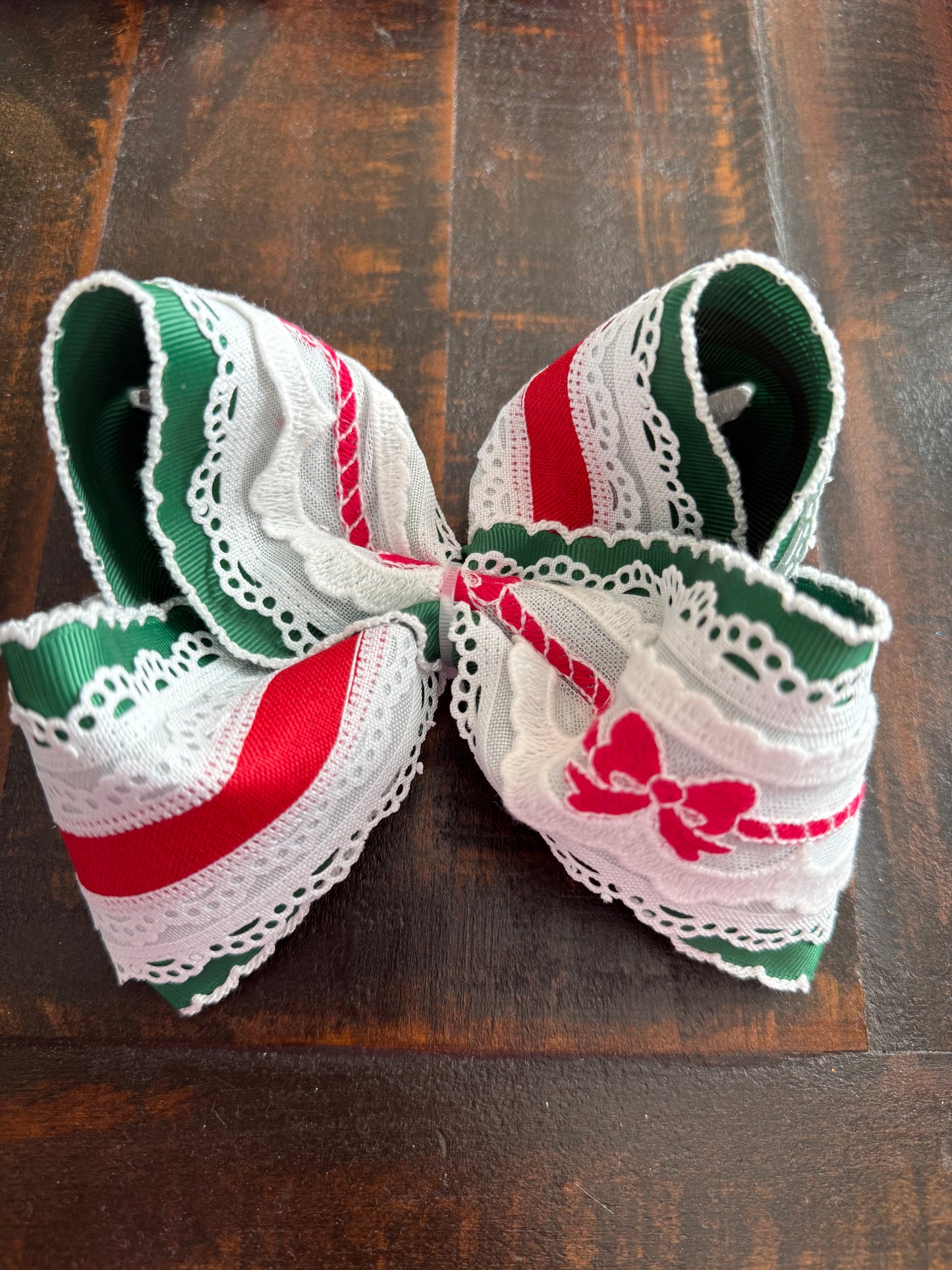 Red Bow Lace 5in
