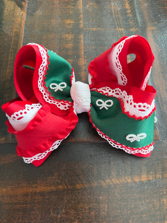Ruffle & Scallop w Bows 5in